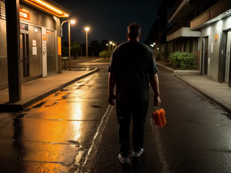 Defensa personal contra oponentes más grandes y fuertes: hombre caminando solo de noche cerca de un estacionamiento en Tijuana