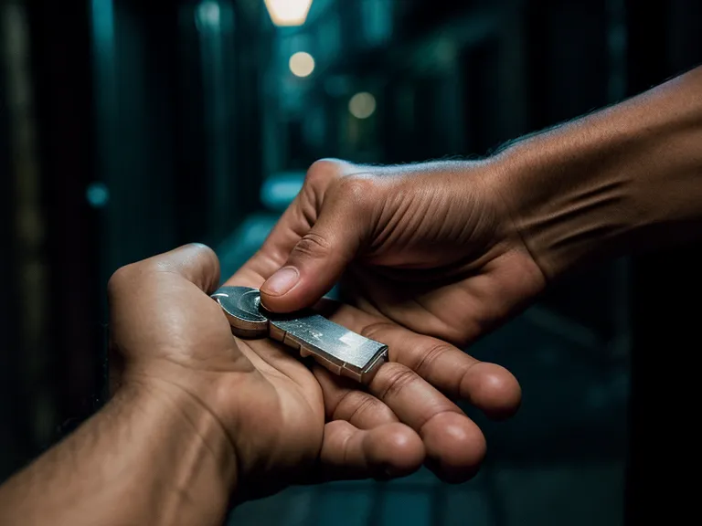 Primer plano de una mano apretando un manojo de llaves de casa en un entorno nocturno.