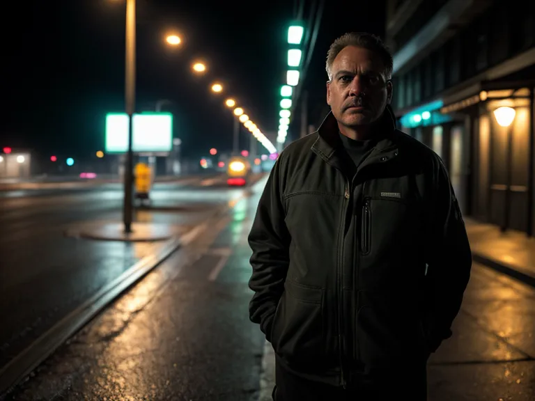 Defensa personal en un estacionamiento oscuro: persona sola cruzando entre coches de noche