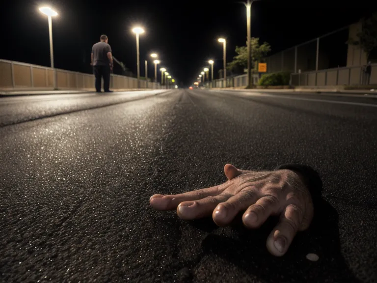 Tenis gastados sobre pavimento mojado en una toma borrosa que sugiere movimiento, la reacción rápida que exige la seguridad urbana