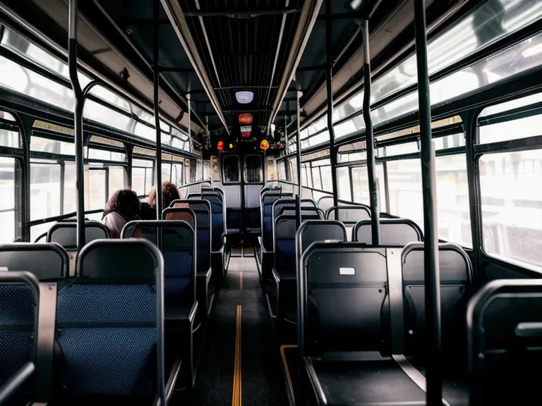 Interior de transporte público concurrido de noche destacando la falta de espacio