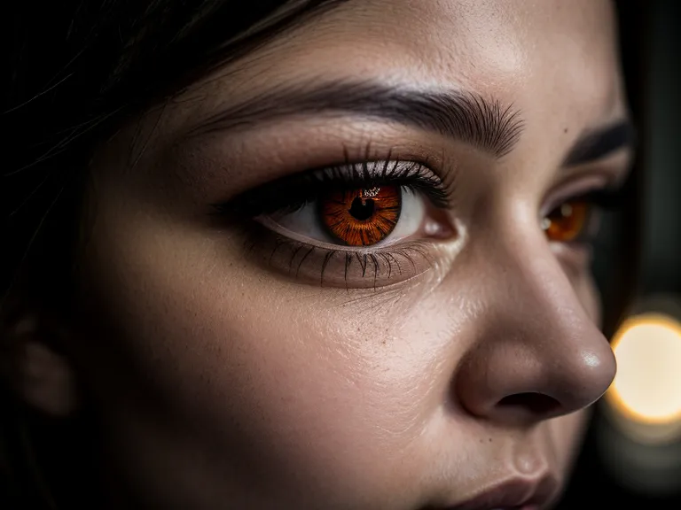 Primer plano de ojos alertas bajo luz tenue representando la vigilancia